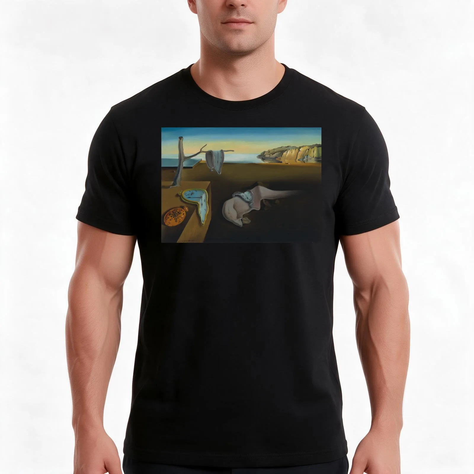 The Persistence of Memory - Dalì T-Shirt, Summer Casual Cotton Tee, Oversized Streetwear Tops, Vintage Graphic Print