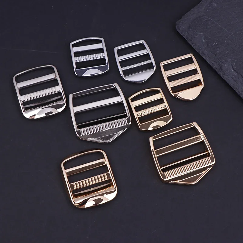 1pc 19/20/24/31MM Metal Bag Strap Adjustment Buckle Clothing Webbbing Tri-Glide Hook Clasp DIY Backpack Webbing Slider Buckles