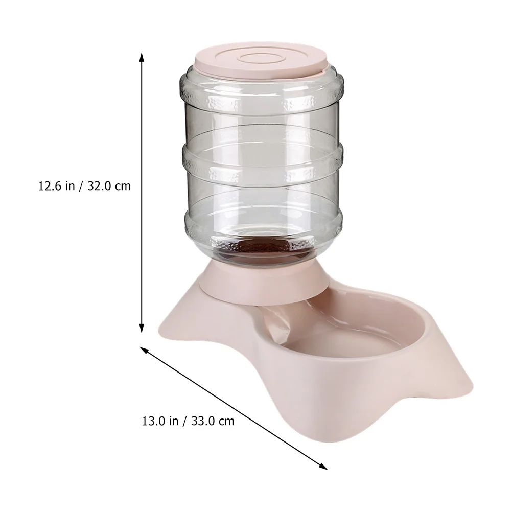

Automatic Water Dispenser Feeder Cat Bowls Food Frosted Beige Plastic Pet Feeders