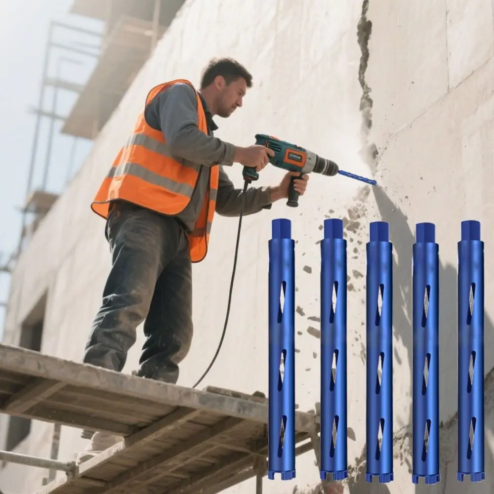 Инструмент для сверления алмазных сердечников 32x370 мм, встроенный перфоратор для бетона с горным зубом, сверла с водяной головкой, сухое сверление