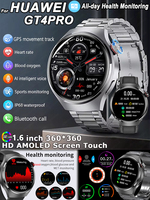 For HUAWEI GT4Pro GPS NFC Smart Watch Men 360*360 AMOLED Screen Heart rate HDBluetooth Call IP68 Waterproof Man Smart Watch New
