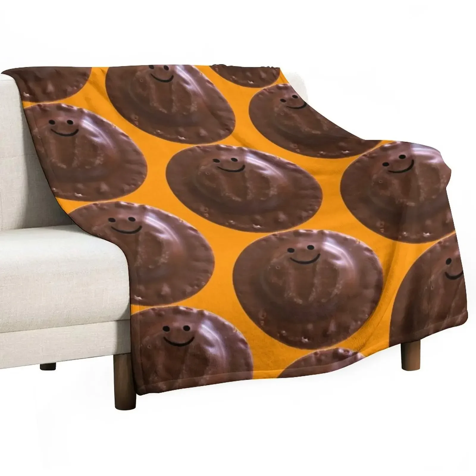 

Gerald the Jaffa Cake (large) Throw Blanket For Decorative Sofa Decorative Beds Comforter Blankets