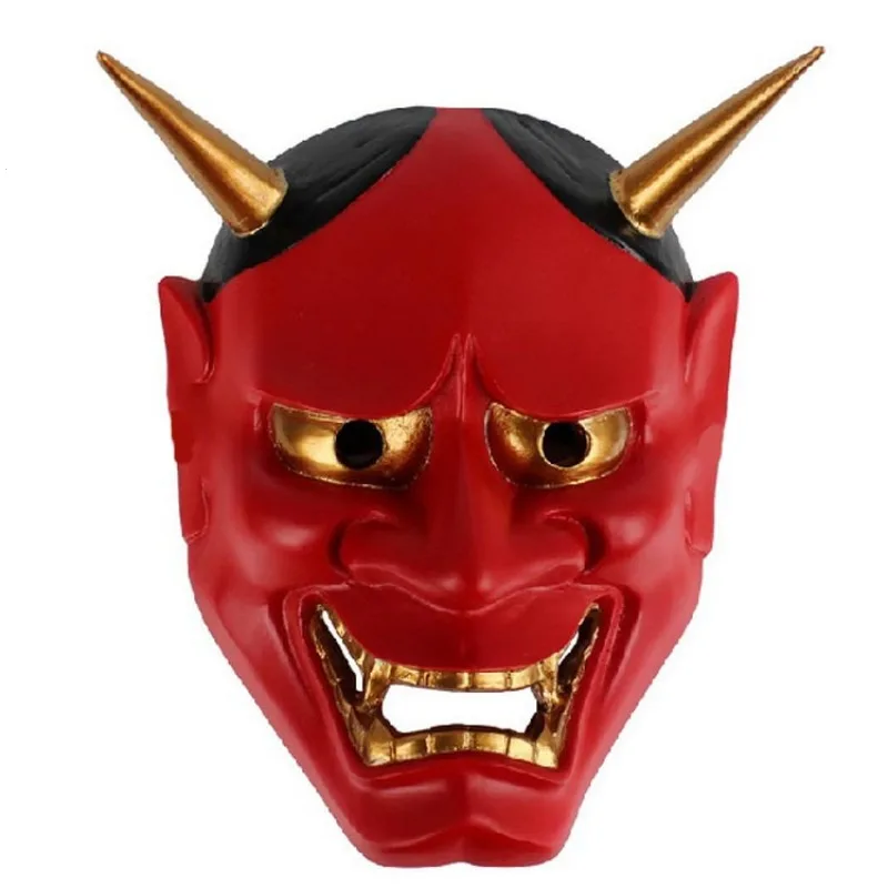 

Buddha Prajna Masks Halloween Devil Scary Horror Masks Children Japanese Masquerading Animation Mask Red/White