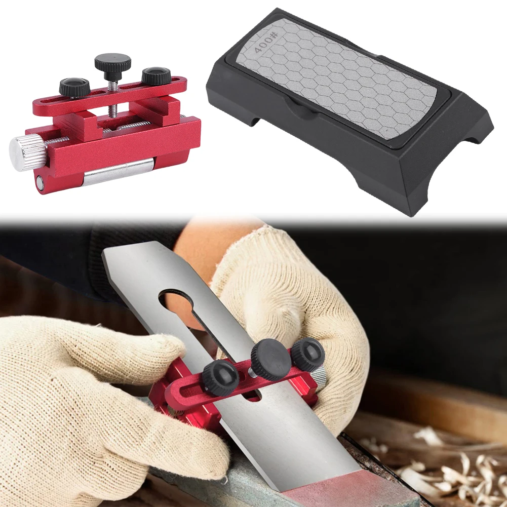 

Honing Guide System with Sharpening Stone Blade Sharpening Holder Kit Wear Resist Diamond Sharpening Plate Set for Planer Chisel