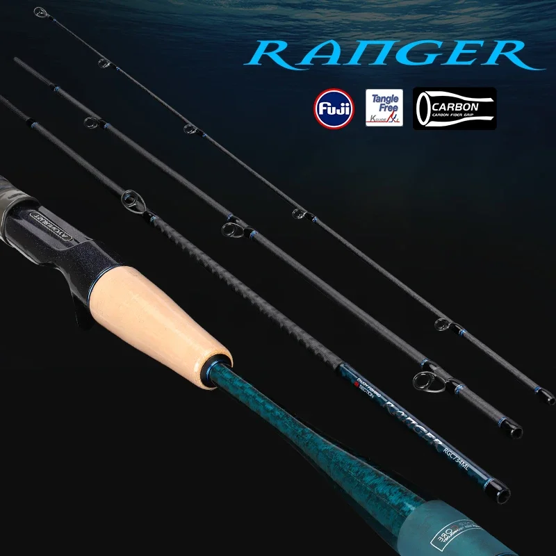 TSURINOYA RANGER 2.03m 2.09m 2.21m Portable Collapsible Fishing Rod L ML Power 4 Section Carbon Baitcasting Spinning Lure Rod