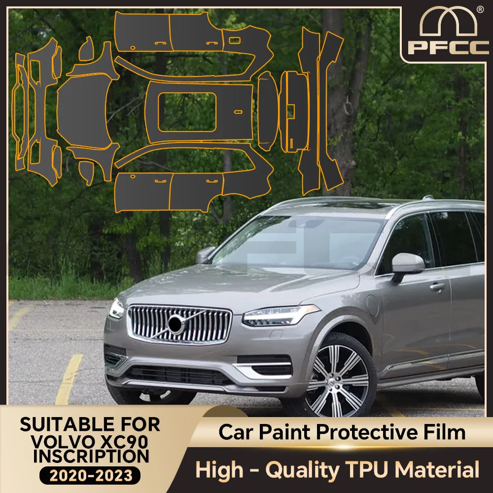 

For Volvo XC90 INSCRIPTION T5 T6 B5 B6 2020-2023 Pre-cut PPF Clear Bra 8.5Mil TPU Paint Protection Film Car Body Anti-scratch