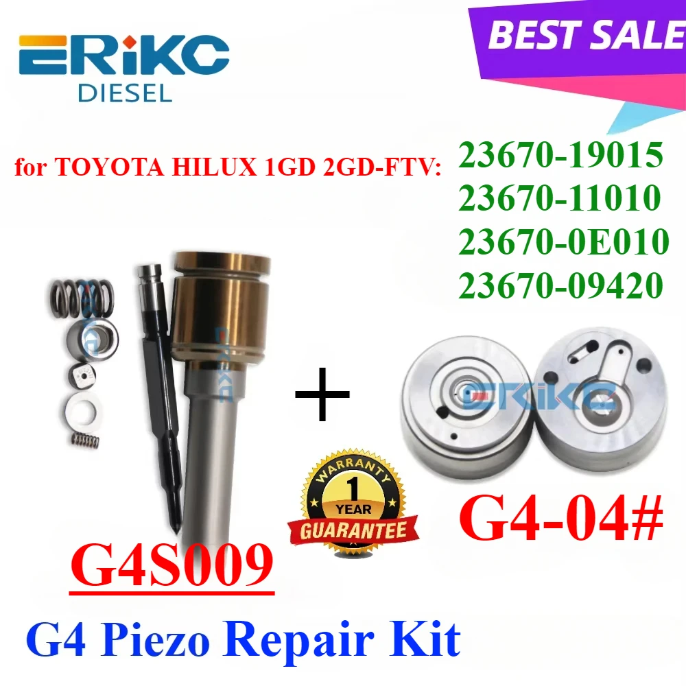

23670-19015 23670-0E010 G4 РЕМОНТНЫЕ НАБОР ДЛЯ ИНЖЕКТОРА НАСАДКА G4S009 + пластина VALVE 04 # Для TOYOTA HILUX 1GD-2GD-FTV FTV Euro6