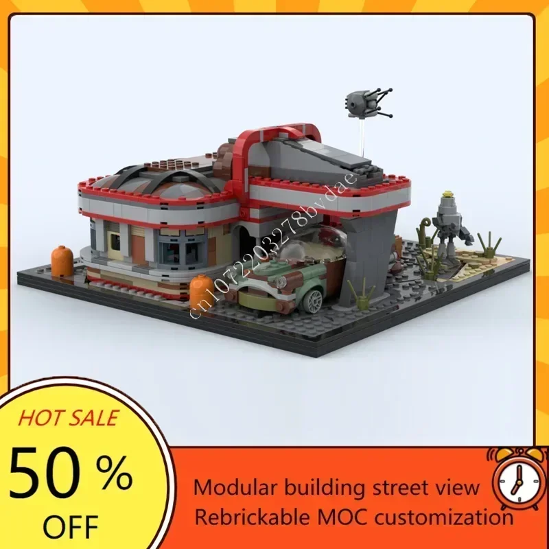 1492 ELEMENTY Drumlin Diner Modularny MOC Personalizowany Widok Ulicy Architektura Puzzle Kreatywny Model DIY Edukacyjny Zabawka Prezent