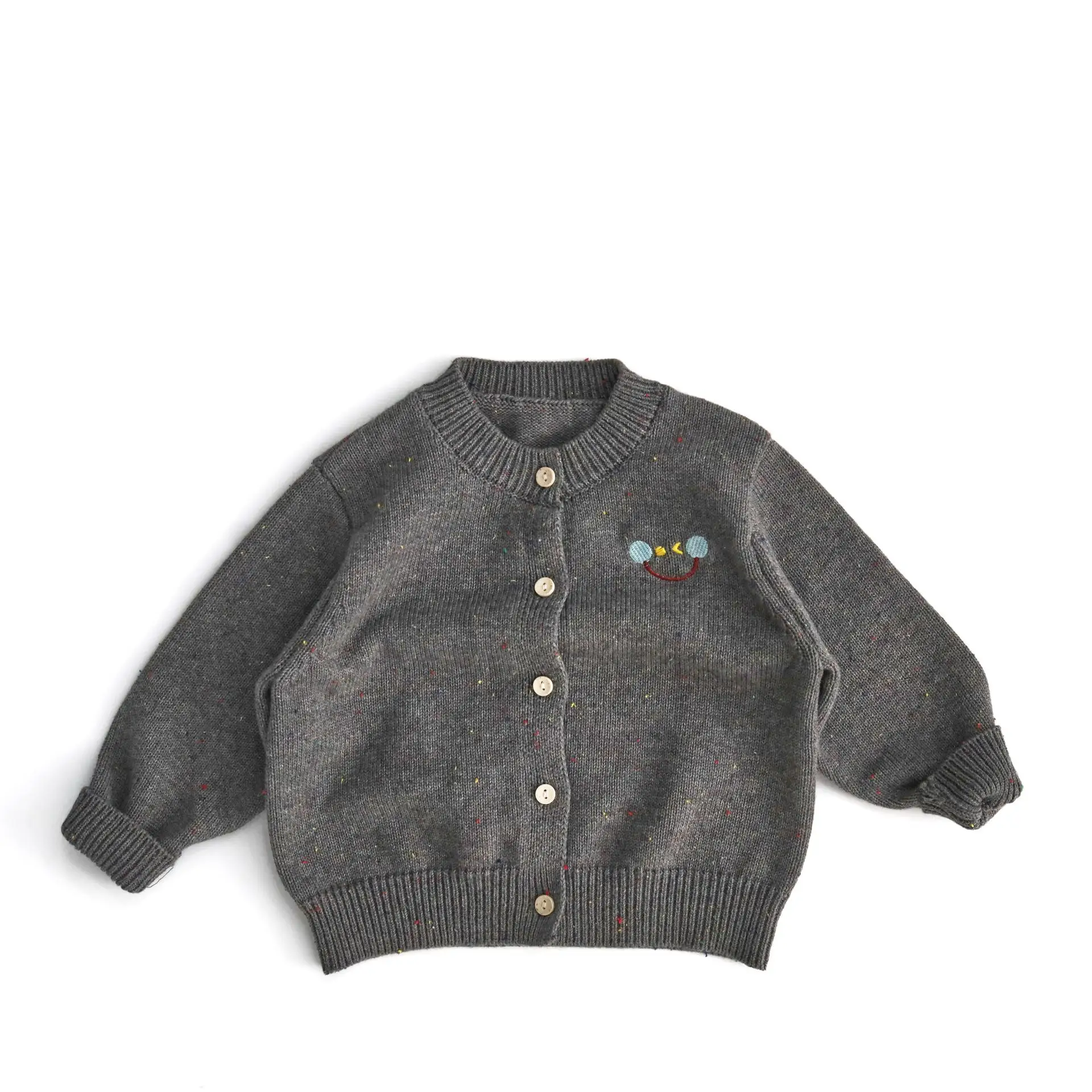 

2025 Autumn New Children Long Sleeve Knit Coat Girls Cotton Knitted Cardigan Baby Casual Sweater Jacket Kids Clothes