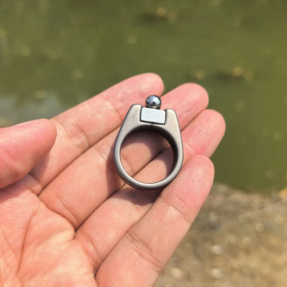 Titanium Alloy Magnetic Ring Steel Ball Adsorption Ring Slingshot Accessories Rapid Shooting 19-22 Inner Diameter