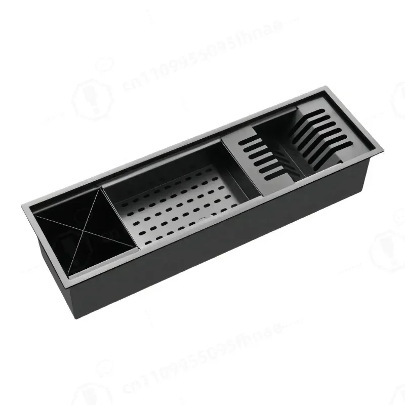 Stainless Steel Drain Rack, Multi-functional Rectangular Sink Drain