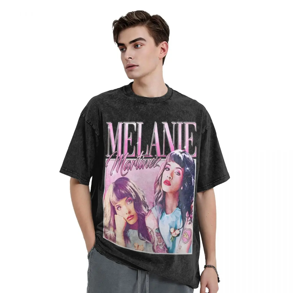 Washed T Shirts Melanie Martinez American Singer T-Shirts High Street Portals Tour Music Streetwear Summer  Tees for Men Women