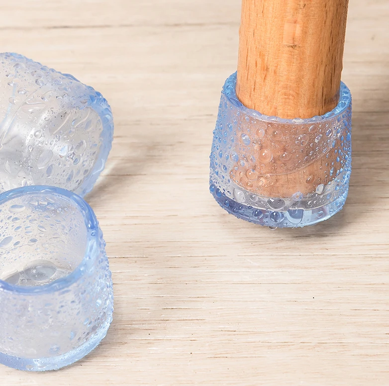 4/8/12pcs Protector Chair Leg Caps Rubber round Square Floor Table Foot Dust Cover Socks Pipe Plugs Furniture Leveling Feet