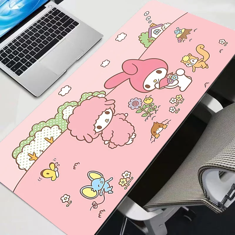لوحة ماوس غير قابلة للانزلاق My Melody HD طباعة الألعاب كبيرة Dywan ألعاب لوحة المفاتيح تمديد حصيرة مكتبية الجدول السجاد لوحة الماوس للكمبيوتر #1
