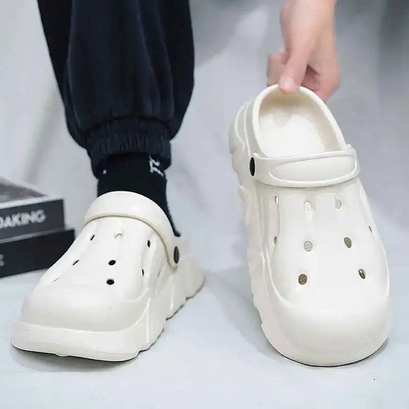 

Шлепанцы на каблуке, повседневная кожаная обувь, Нескользящие сандалии для мужчин, теннисные шлепанцы, 2023