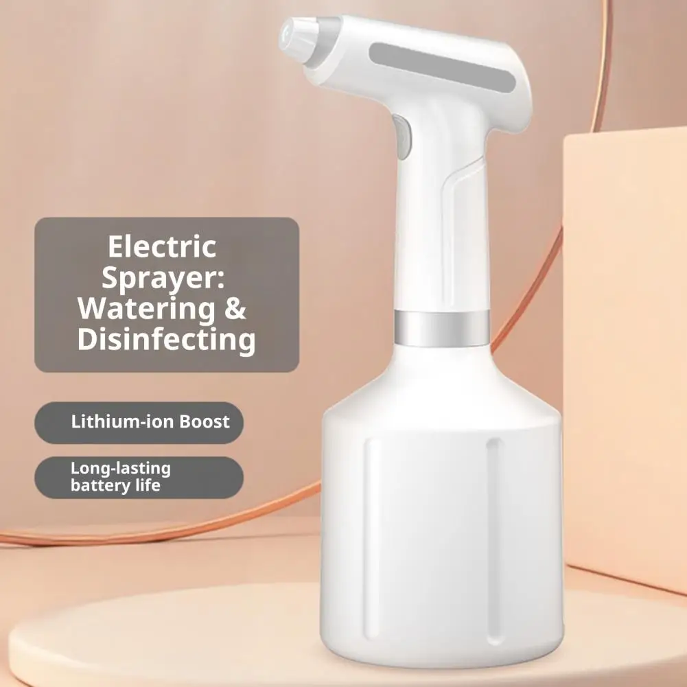 

Electric Spray Bottle 0.26 Gallon Automatic Watering Can USB-C Rechargeable Sprayer with Adjustable Nozzle Plant Mister 식물 미스터 병