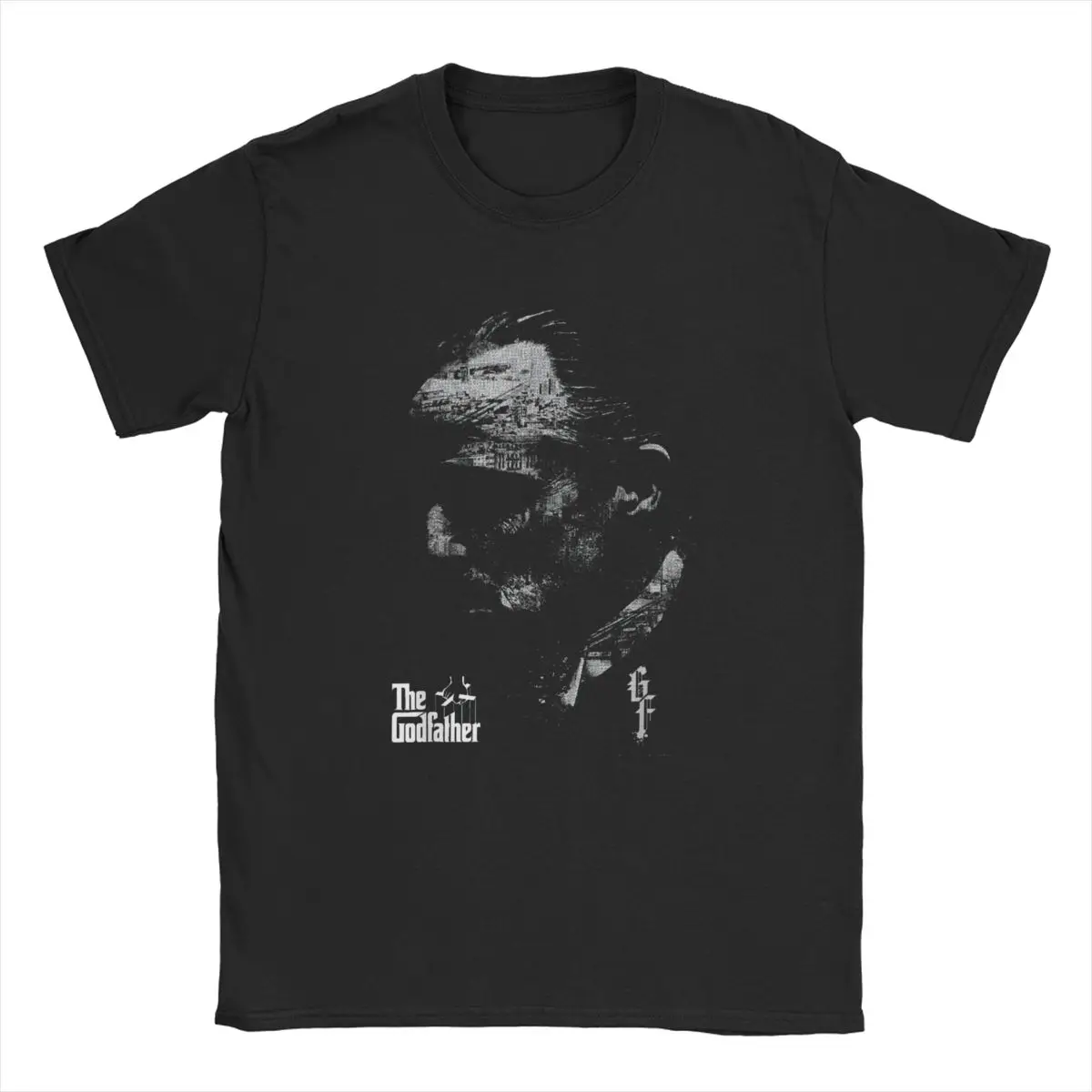 Camiseta del Padrino para hombre, camisa de manga corta con cuello redondo, 100% algodón, retrato de perfil de Don Vito corleon, película americana, regalo