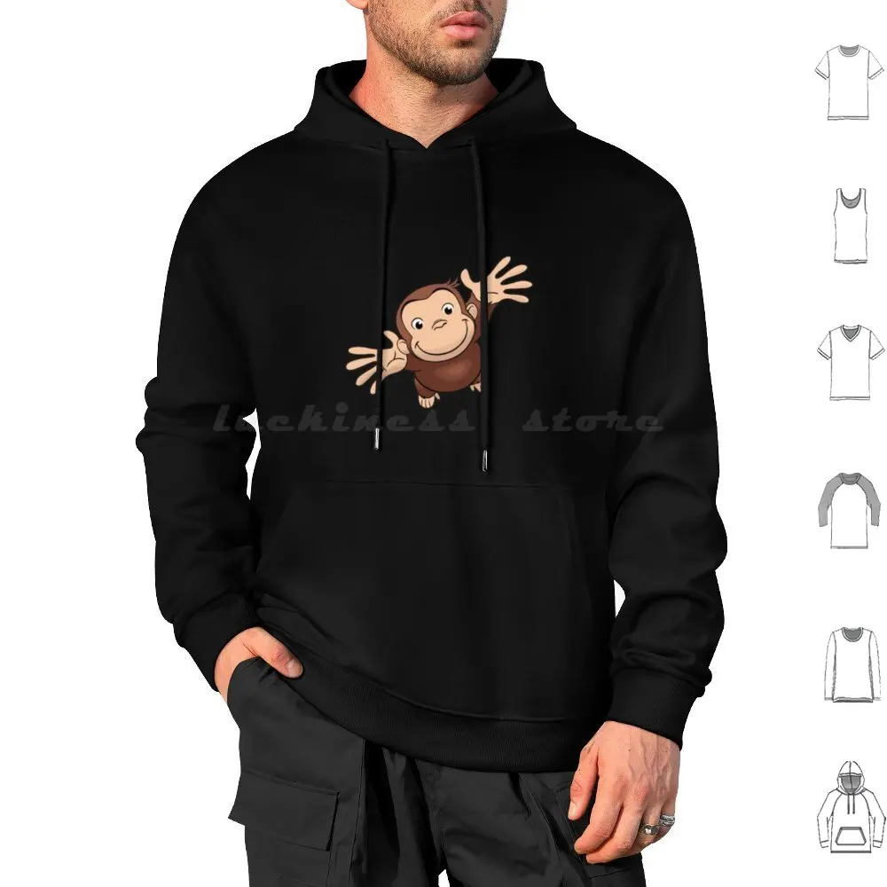 Curious George Hoodie cotton Long Sleeve Breathe Huff Ether Curious George Jorge Curioso Jorge Curioso Sniff Curious