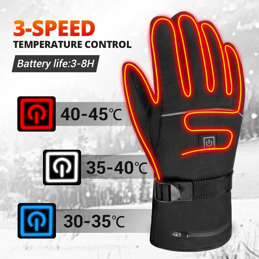 

Worry Free Warm Gloves For Motorcycle Riding, Waterproof Anti Slip And Wear-resistant Touch Screen Motorcycle Heating Gloves