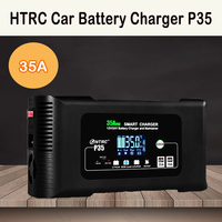 HTRC P35 12V-24V Car Large Power Battery Charger For Auto Moto Truck AGM Lead Acid PB GEL LCD Display Smart Charging 35A Charger