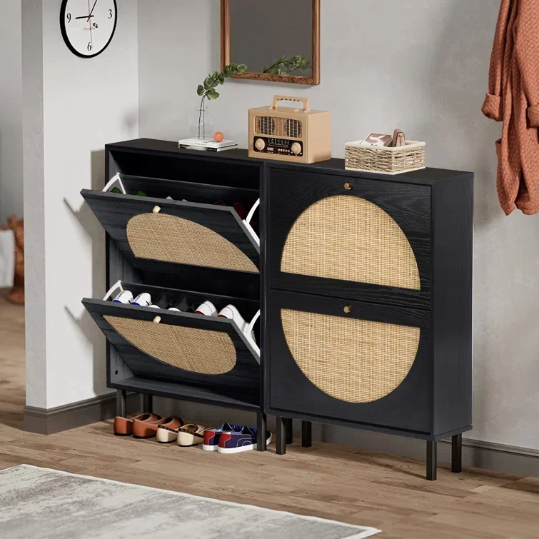 

# Современная мебель из натурального ротанга, шкаф для обуви, полка для обуви, отдельно стоящий шкаф для хранения обуви для гостиной