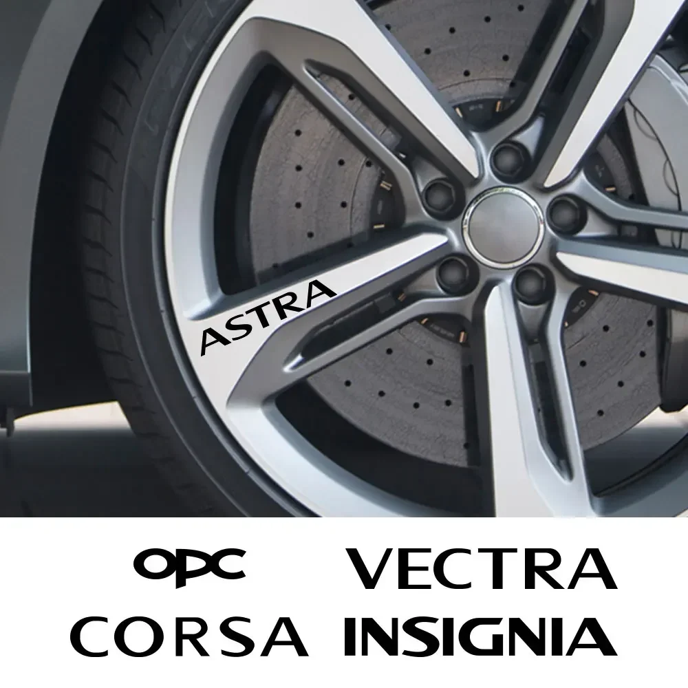 For Opel OPC Insignia Astra Corsa Vectra Mokka Car Wheel Rim Sticker Waterproof Vinyl Film Decal Auto Decoration DIY Accessories