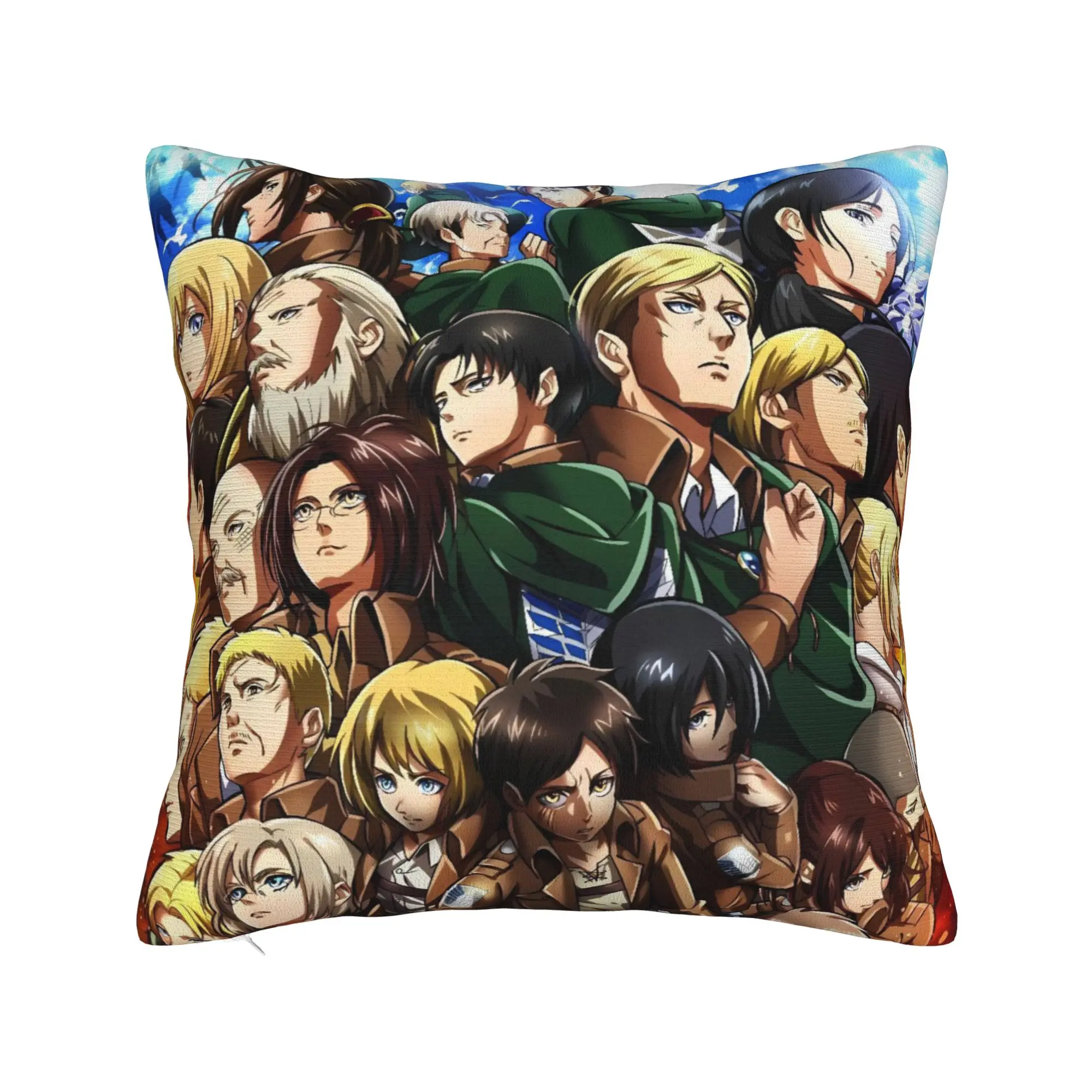 Attacks on Titans Pillow Case  Funny Pillow Cover Comfy Pillowcases For Couch Sofa Bedroom
