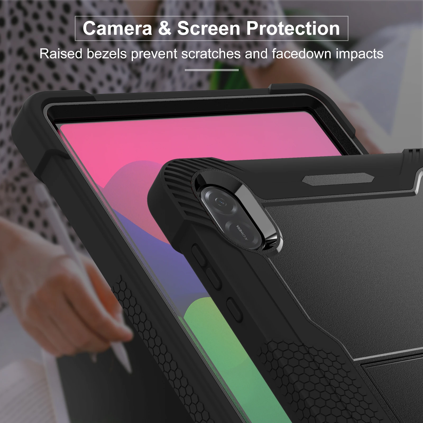 Etui ochronne z podstawką do Honor Pad X8b 2026 X8a 2024 11.0" NDL2-W09 NDL-W09, 3-warstwowa ochrona, antypoślizgowa powłoka, odporny na wstrząsy. — zdjęcie produktu 5
