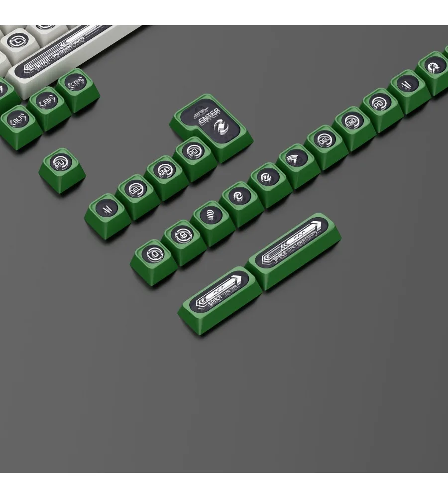 138 key PBT original highly customized mechanical keyboard green opal series sublimation
