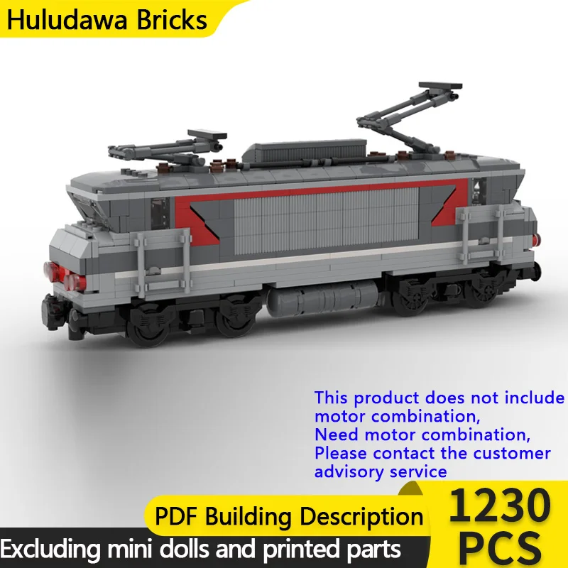 

City Car Model MOC Building Bricks Series 22200 Electric Locomotive Modular Technology Gifts Holiday Assemble Children Toys Suit