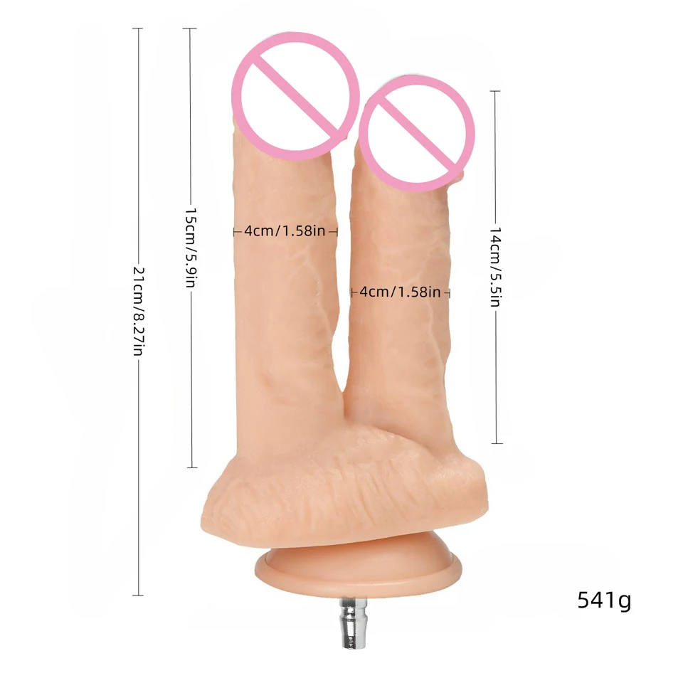 ROUGH BEAST Double-end Dildo Attachments for Quick Air Connector Sex Machine for Women Ana Men Masturbation Machine Sex Toys