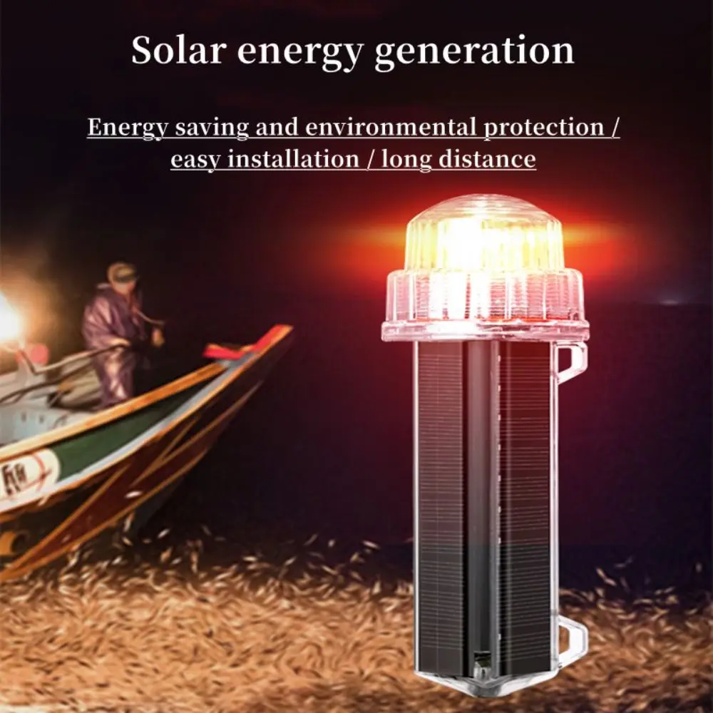 Outdoor Lighting Waterproof Solar Net Mark Light Solar Dual Mode Buoy Signal Light Marine Navigation Light Outdoor