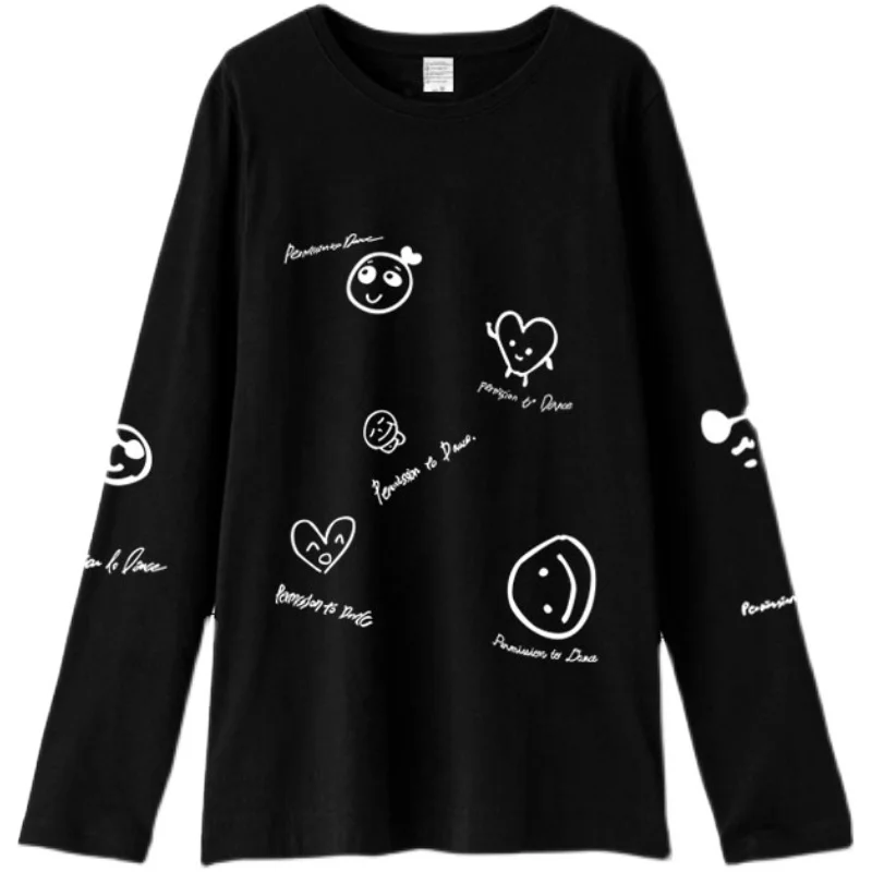   เสื้อยืดผ้าฝ้ายพิมพ์ลาย Jin Long Sve สไตล์สตรีท สปอร์ต ลำลอง ทรงหลวม คอลเลคชั่นฤดูใบไม้ร่วง เสื้อยืดสำหรับคอนเสิร์ตทัวร์