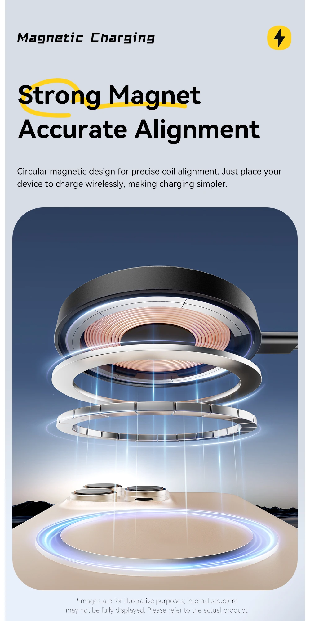 Essager Magnetisches kabelloses Ladegerät 15 W mit Kabel für iPhone 14 13 12 Pro Max Schnelles kabelloses Laden für Samsung Xiaomi-Kopfhörer – Detail 4