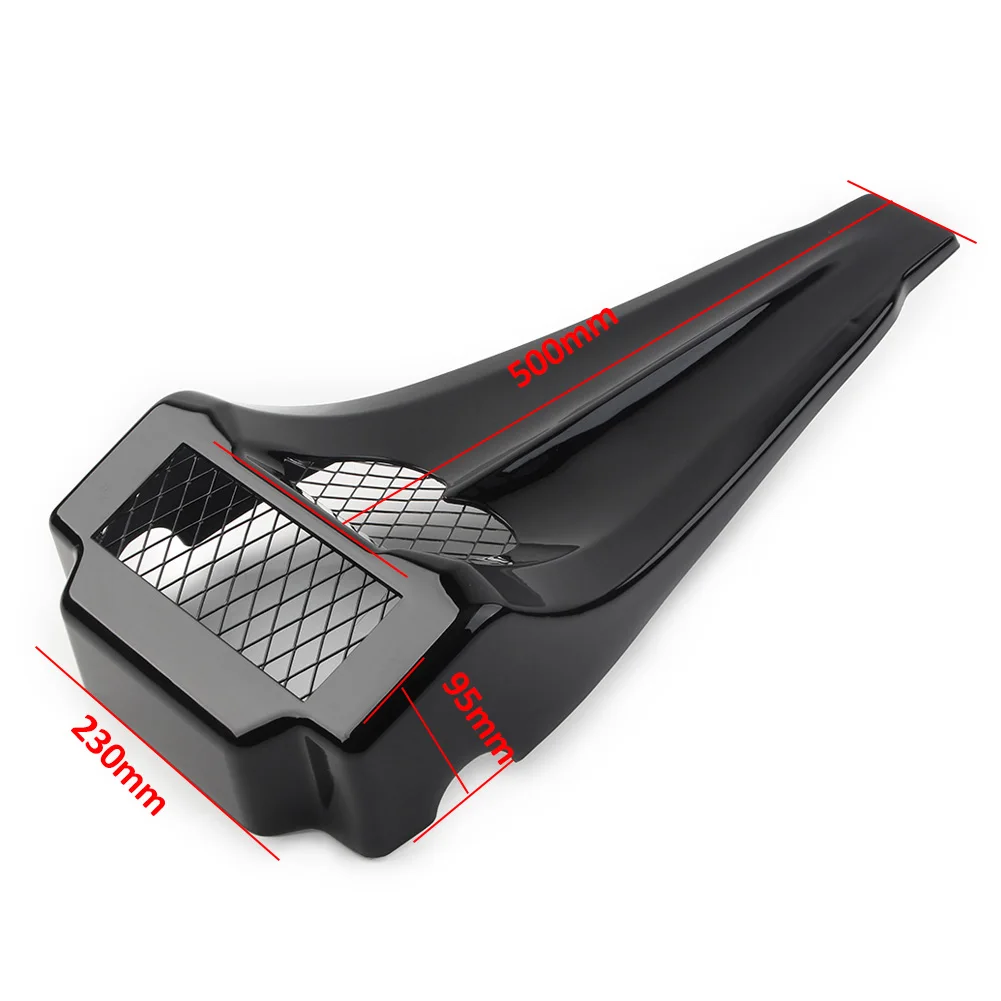 ABS Glossy Black Motorbike Stretched Chin Spoiler Protector For Harley Touring Road King 1997-2013