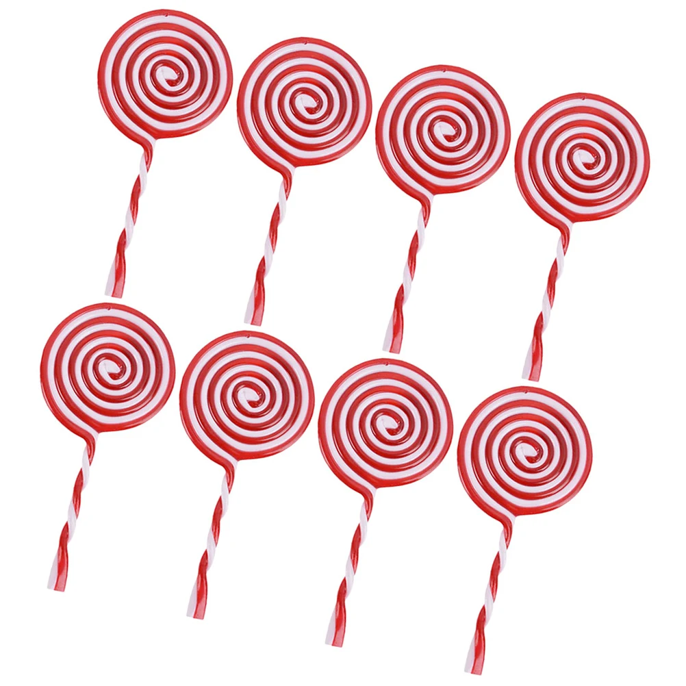 

8pcs Christmas Tree Ornaments Small Lollipop Decorations Pink Candies Pendants Candy Pendant Xmas Ornaments Christmas