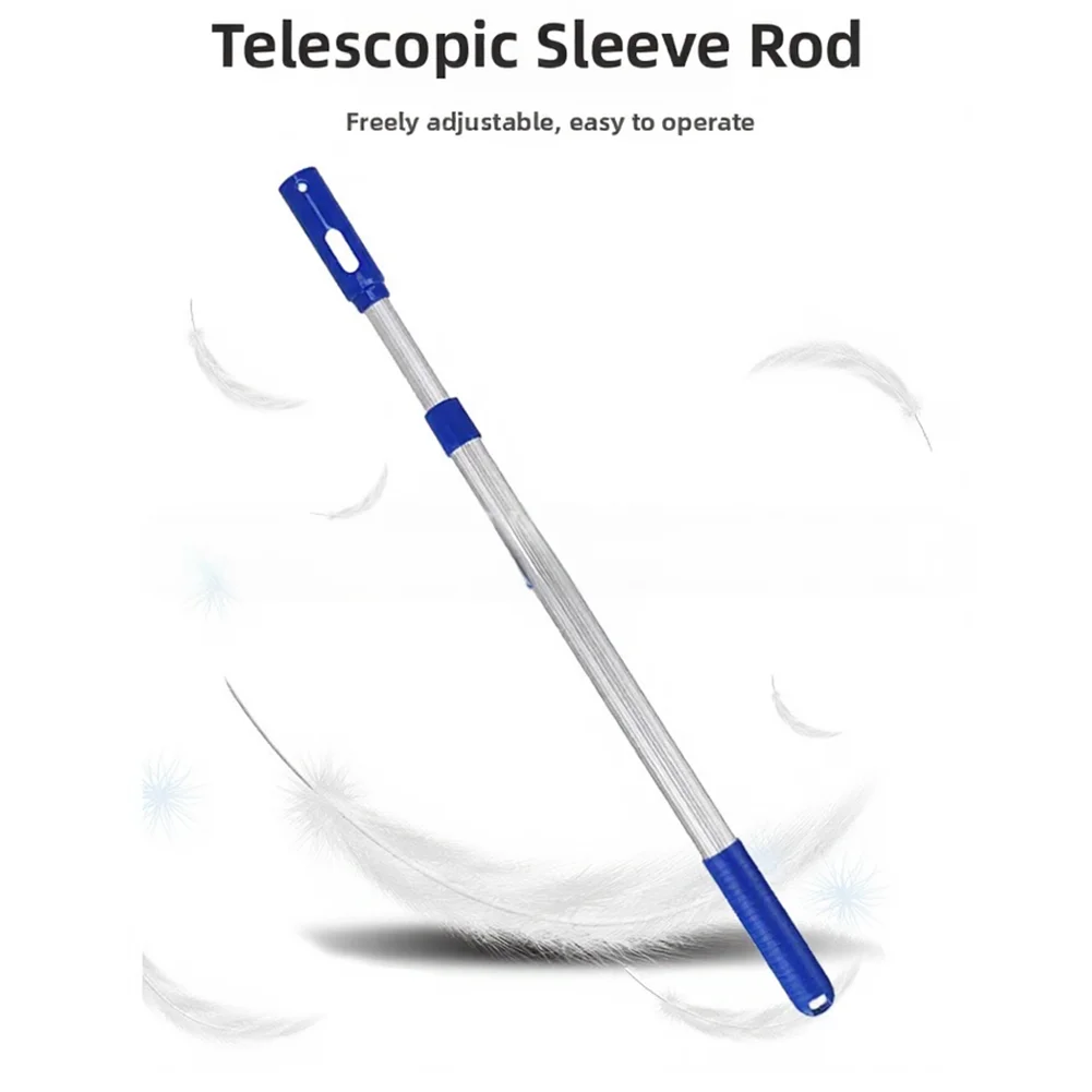 Swimming Pool Extender Telescopic Pool Pole Lightweight Aluminum Alloy Three-section Design Sturdy Construction