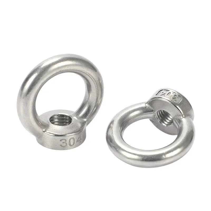 10/20/40Pcs M6 Edelstahl Hebe Auge Muttern Schraube Ring Ringschraube Ring Haken Mutter Hardware Werkzeuge befestigungen Kit Hebe Auge Mutter