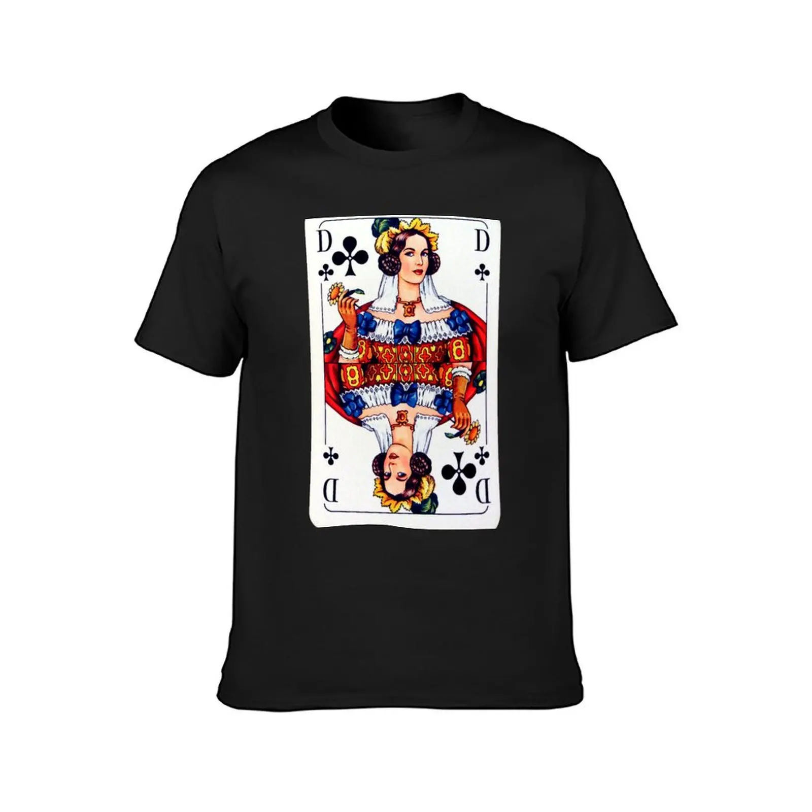 Clover Queen Argine - French Playing Cards T-Shirt customs design your own oversized oversizeds t shirts for men