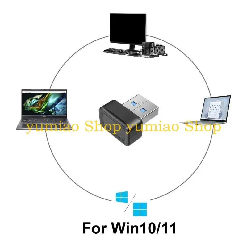587B USB Fingerprint Reader Multiple Language Support for Windows10/11 Computer
