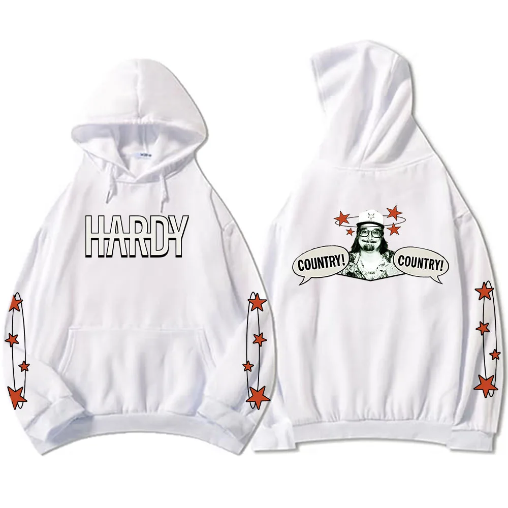 

HARDY COUNTRY! COUNTRY! Hoodies Fashion Autumn Hooded Male Sweatshirts Grunge Unisex Streetwear Album Graphic Print Sudaderas