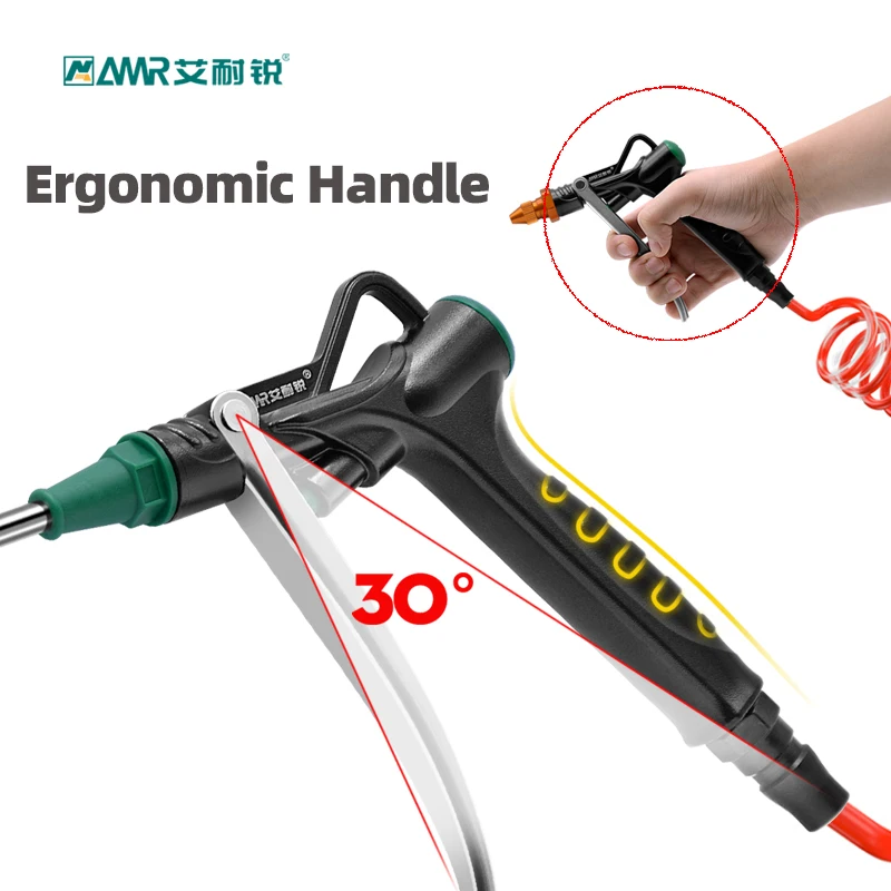 Pneumatic Air Blow Gun High Pressure Dust Aluminum Alloy Pistol Duster Air Gun Cleaner with Adjustable Muzzle