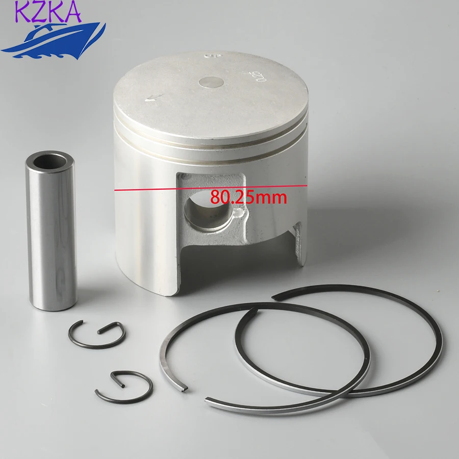 66T-11635-00 Piston kit (0.25Mm O/s) +0.25MM for yamaha outbaord motor 2T 40HP 80.25mm 66T-11635 piston ring  66T-11604-00