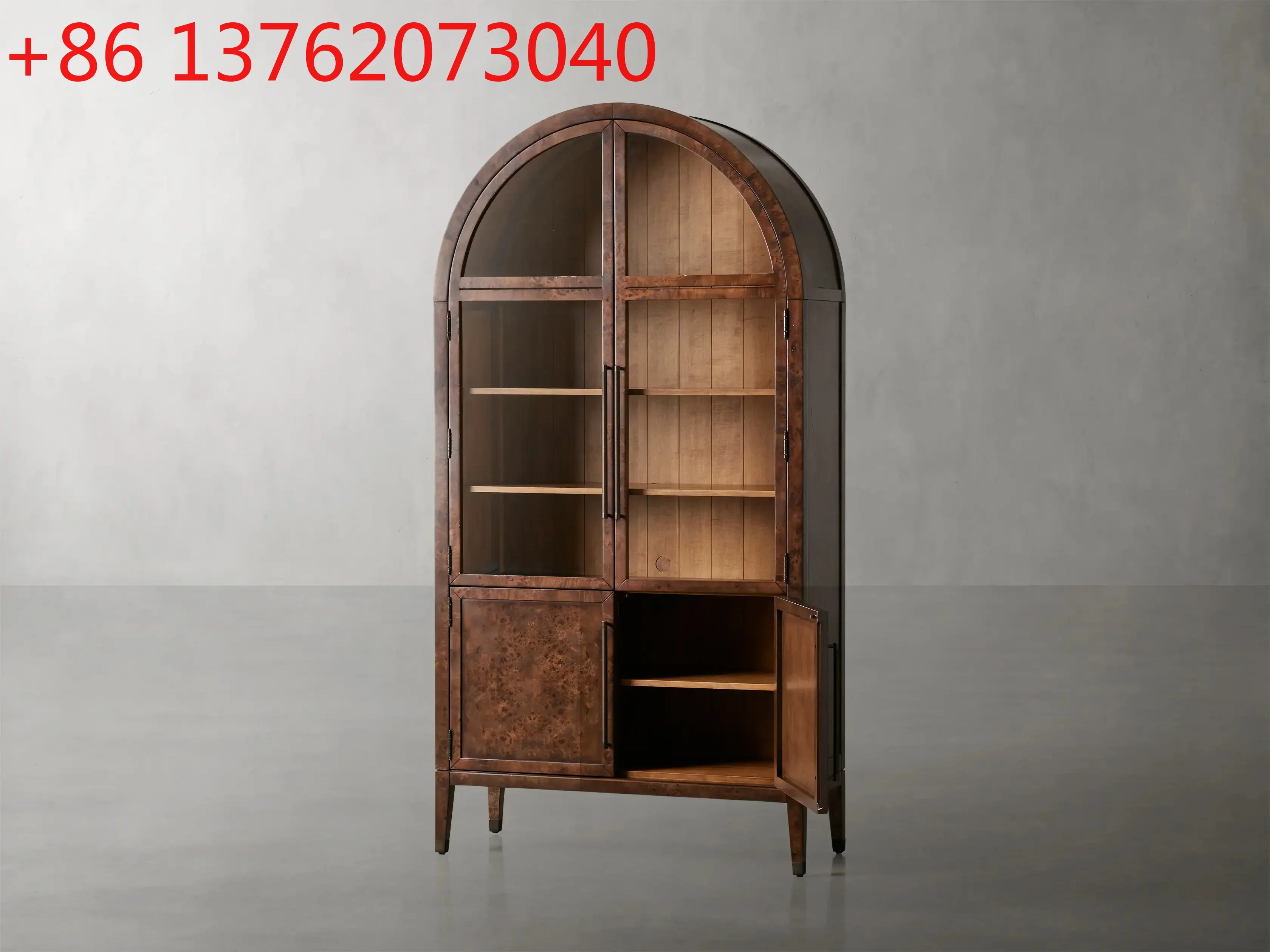 

American-style Solid Wood Bookcase, Tableware Cabinet and Storage Cabinet