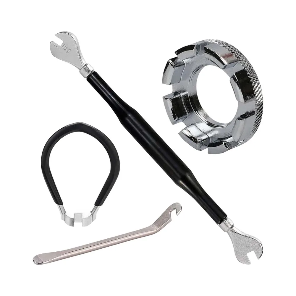 For Home Bike Repair Refer To The Size Chart Bicycle Spoke Tool Portable Cycling Maintenance Tool Sleek Polished Finish