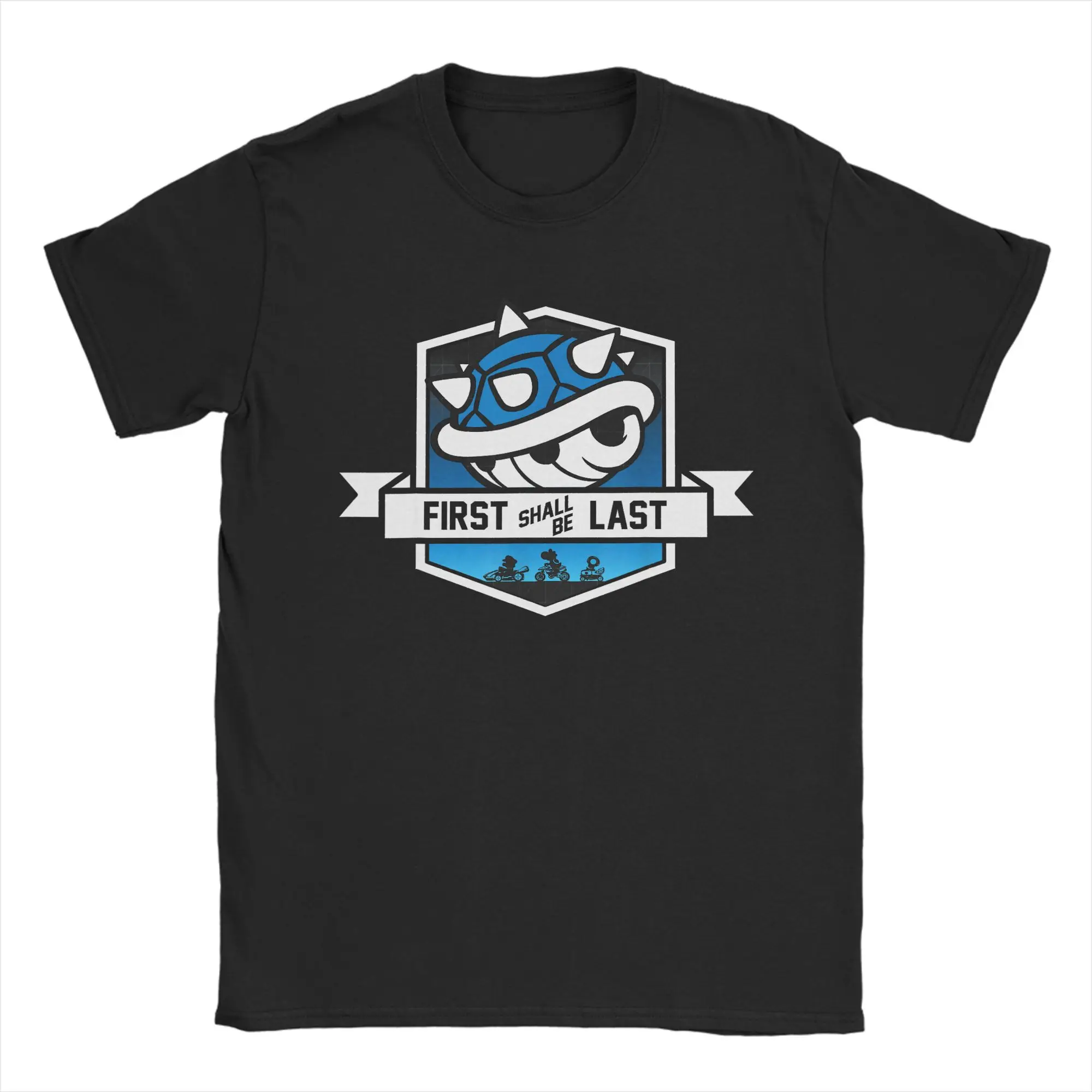 

Men Marios Kart Spiny Shells Banner Graphic T Shirt Cotton Tops Awesome Short Sleeve Crewneck Tees Plus Size T-Shirt