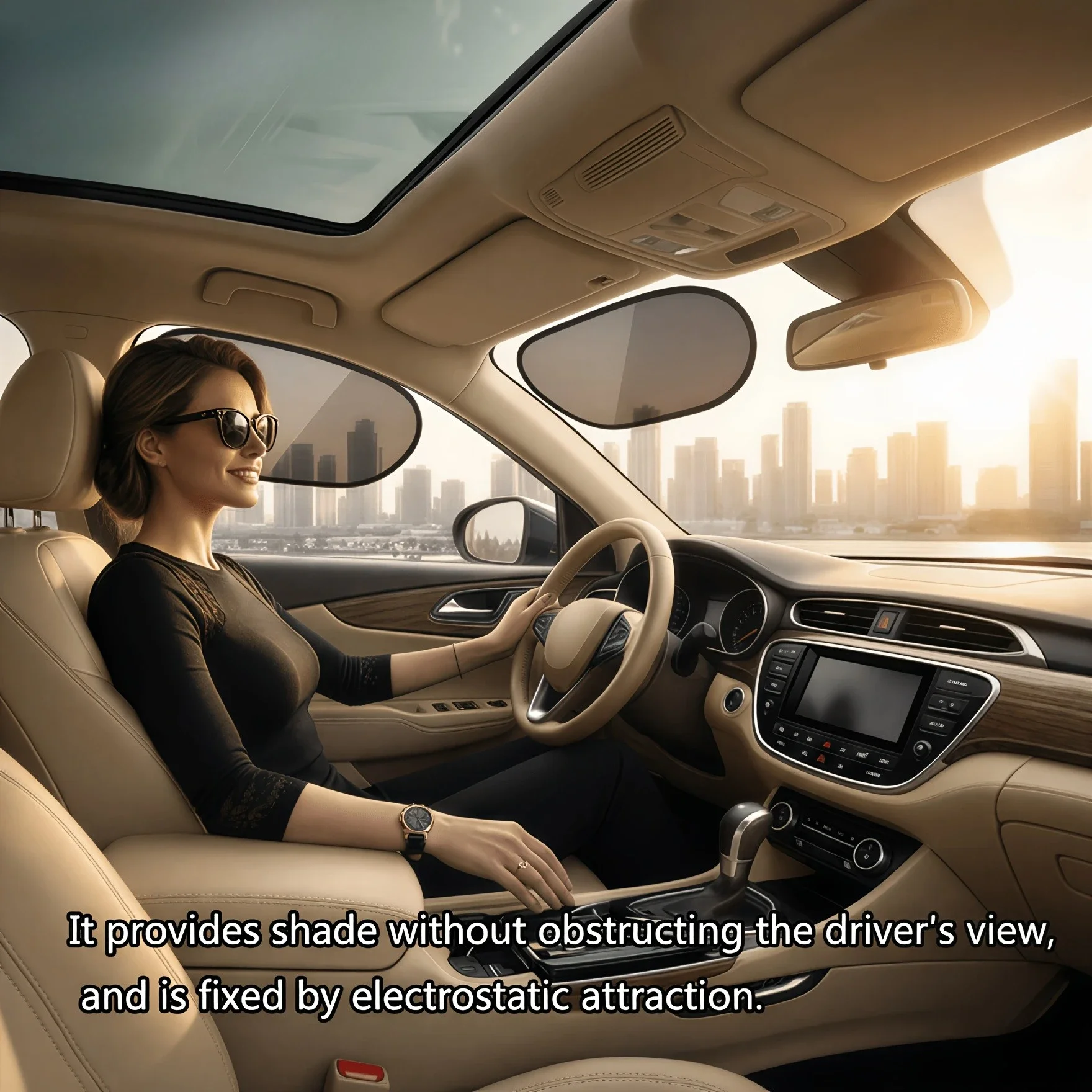 Universeller Auto-Sonnenschutz für den Sommer, Autofenster-Sonnenschutzvorhänge, Blendschutz, UV-Blocker, Sonnenschutzabdeckung, elektrostatische Adsorption – Detail 9