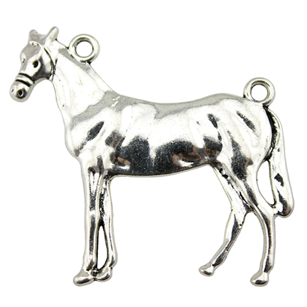 Findings Steed Horse Charms Jewelry For Men 41x41mm 2pcs