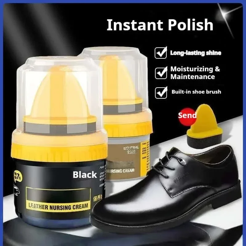 Shoe polish kit shoe accessories Shoe cream with Brush Leather Care Polish Cleaning Cream for Shoes & Leather Goods