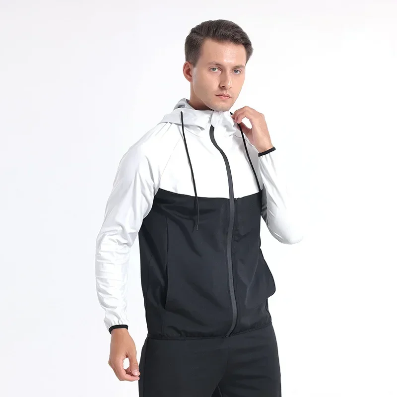 Couple Sauna Suit Gym Clothing Set Men Full Body Sweating Weight Loss Sportswear Women Boxing Training Running Fitness Tracksuit